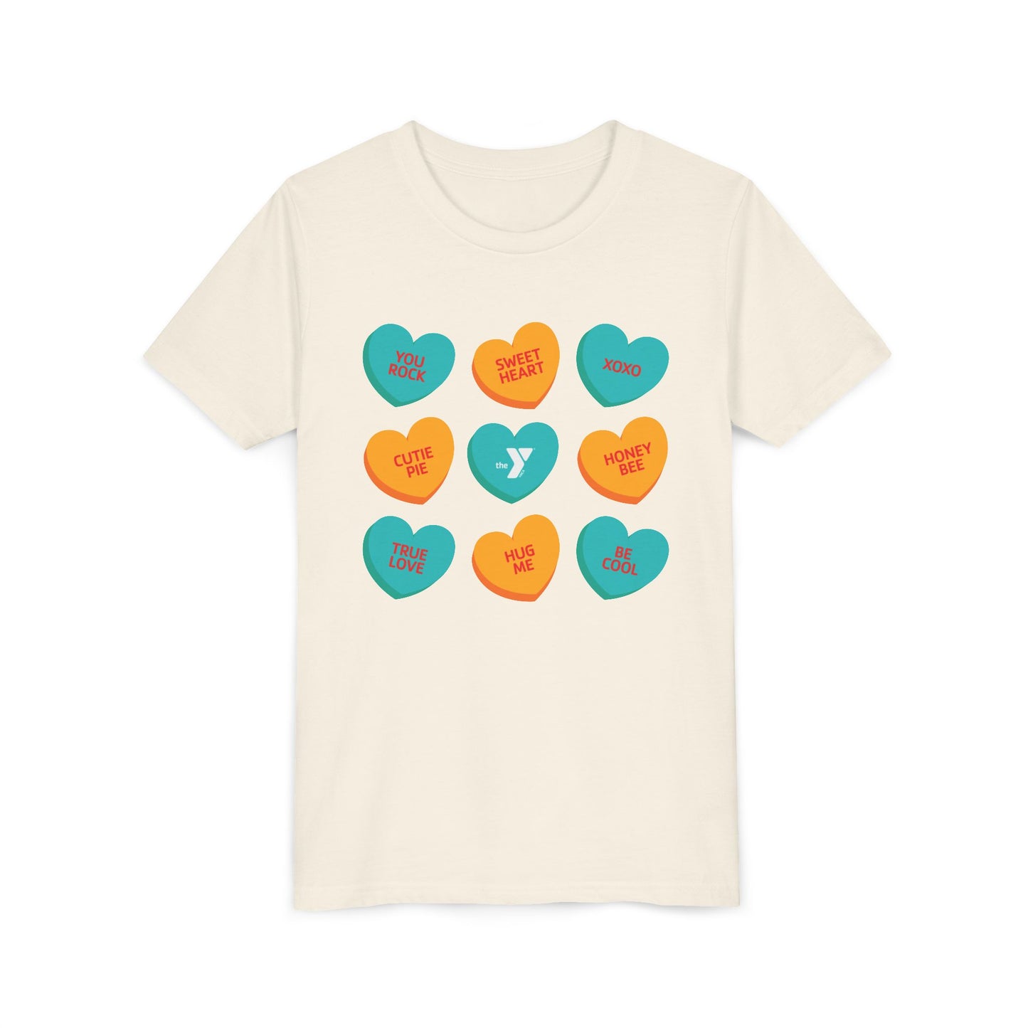 Youth Love the Y - Conversation Hearts Short Sleeve Tee