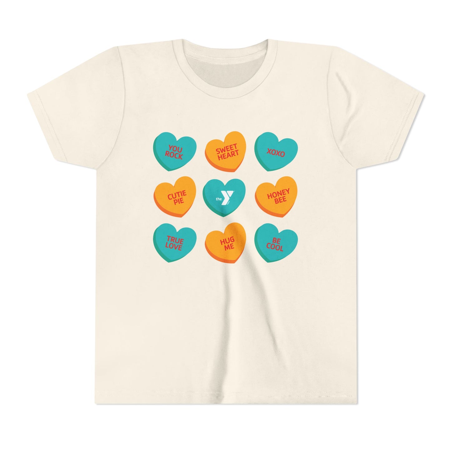 Youth Love the Y - Conversation Hearts Short Sleeve Tee