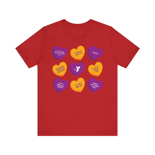 Love The Y - Conversation Hearts Short Sleeve Tee