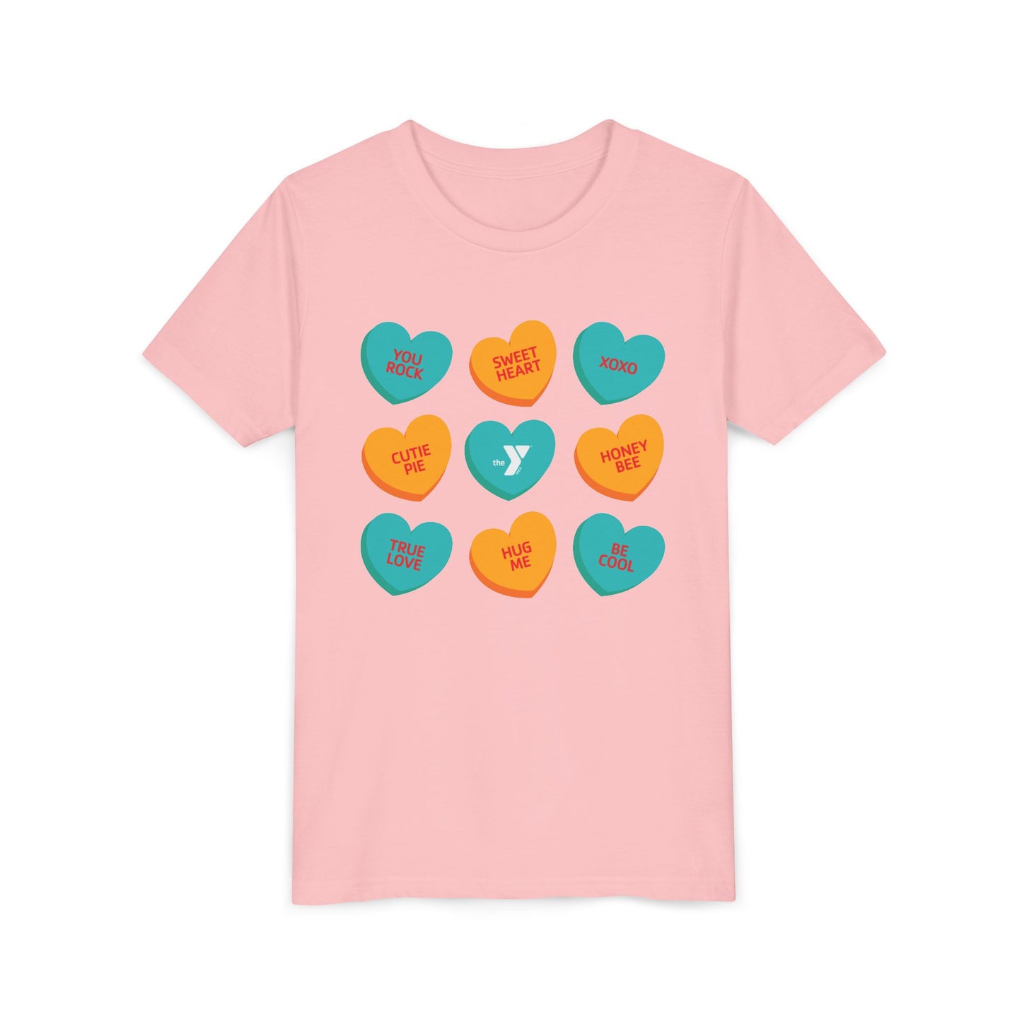 Youth Love the Y - Conversation Hearts Short Sleeve Tee