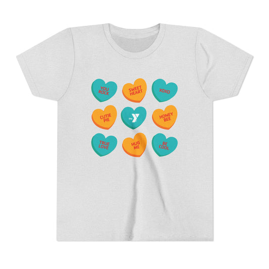 Youth Love the Y - Conversation Hearts Short Sleeve Tee