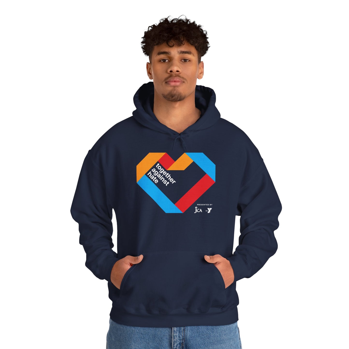Together Against Hate Heart - Unisex Heavy Blend™ Hooded Sweatshirt