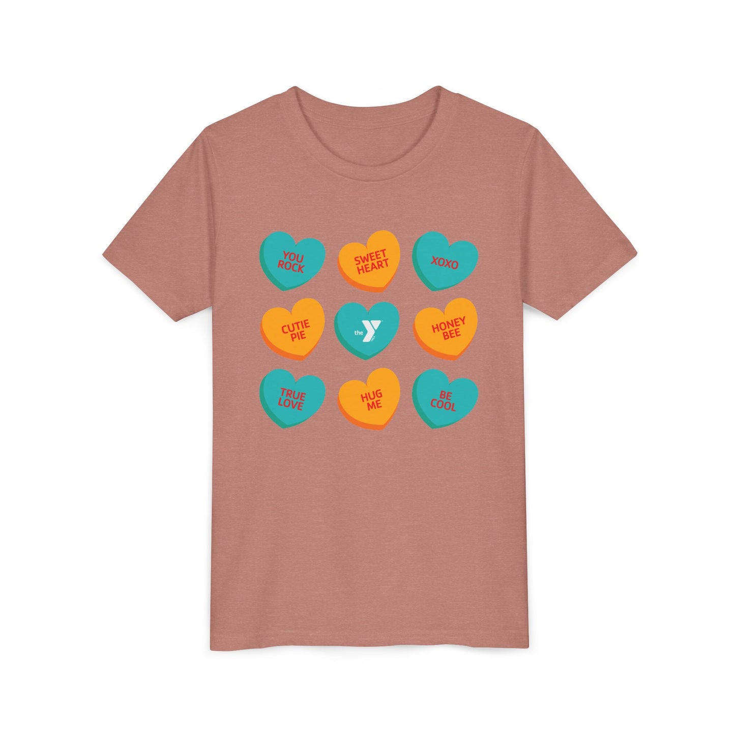Youth Love the Y - Conversation Hearts Short Sleeve Tee