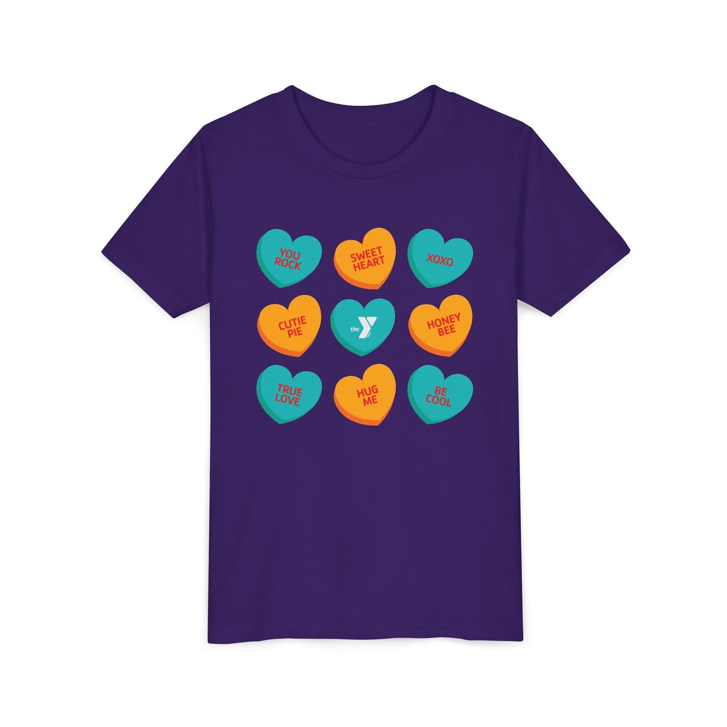 Youth Love the Y - Conversation Hearts Short Sleeve Tee