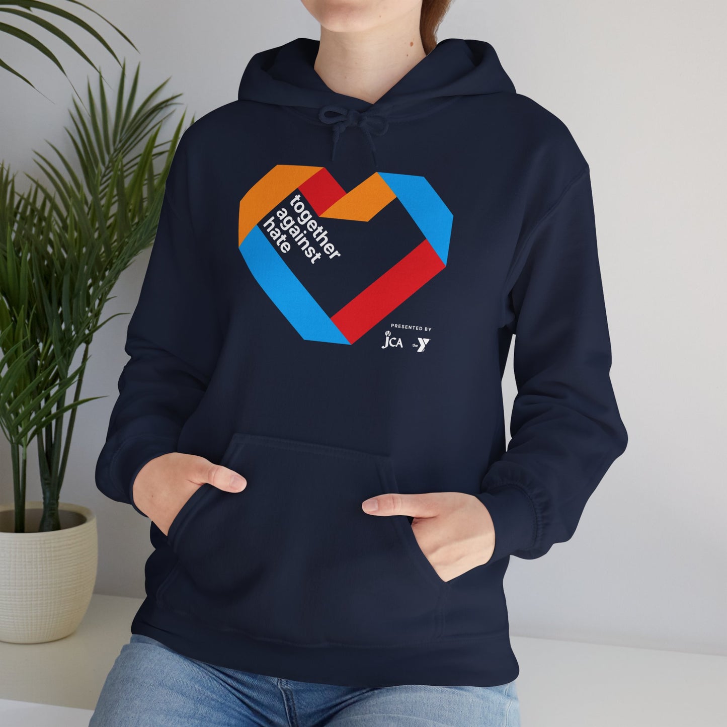 Together Against Hate Heart - Unisex Heavy Blend™ Hooded Sweatshirt