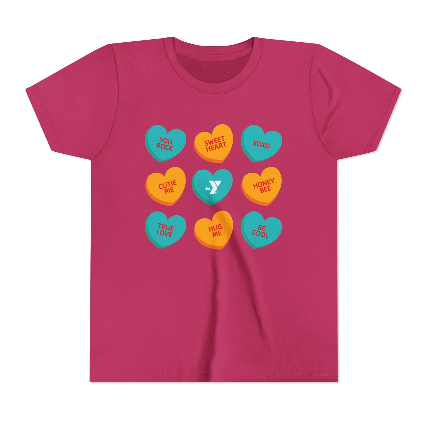 Youth Love the Y - Conversation Hearts Short Sleeve Tee