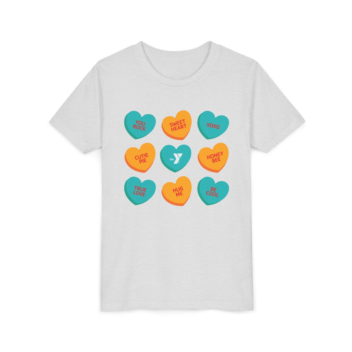 Youth Love the Y - Conversation Hearts Short Sleeve Tee