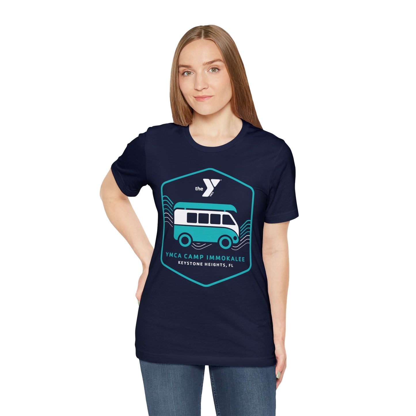 Camp Immokalee Turquoise Van Unisex Jersey Short Sleeve Tee