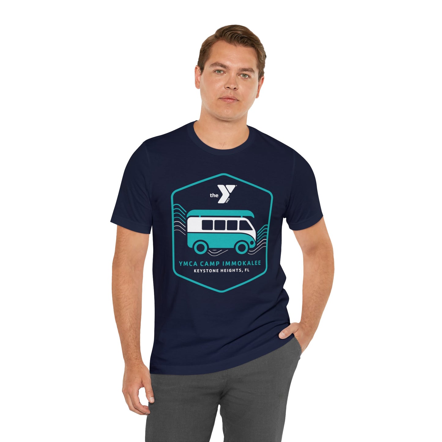 Camp Immokalee Turquoise Van Unisex Jersey Short Sleeve Tee