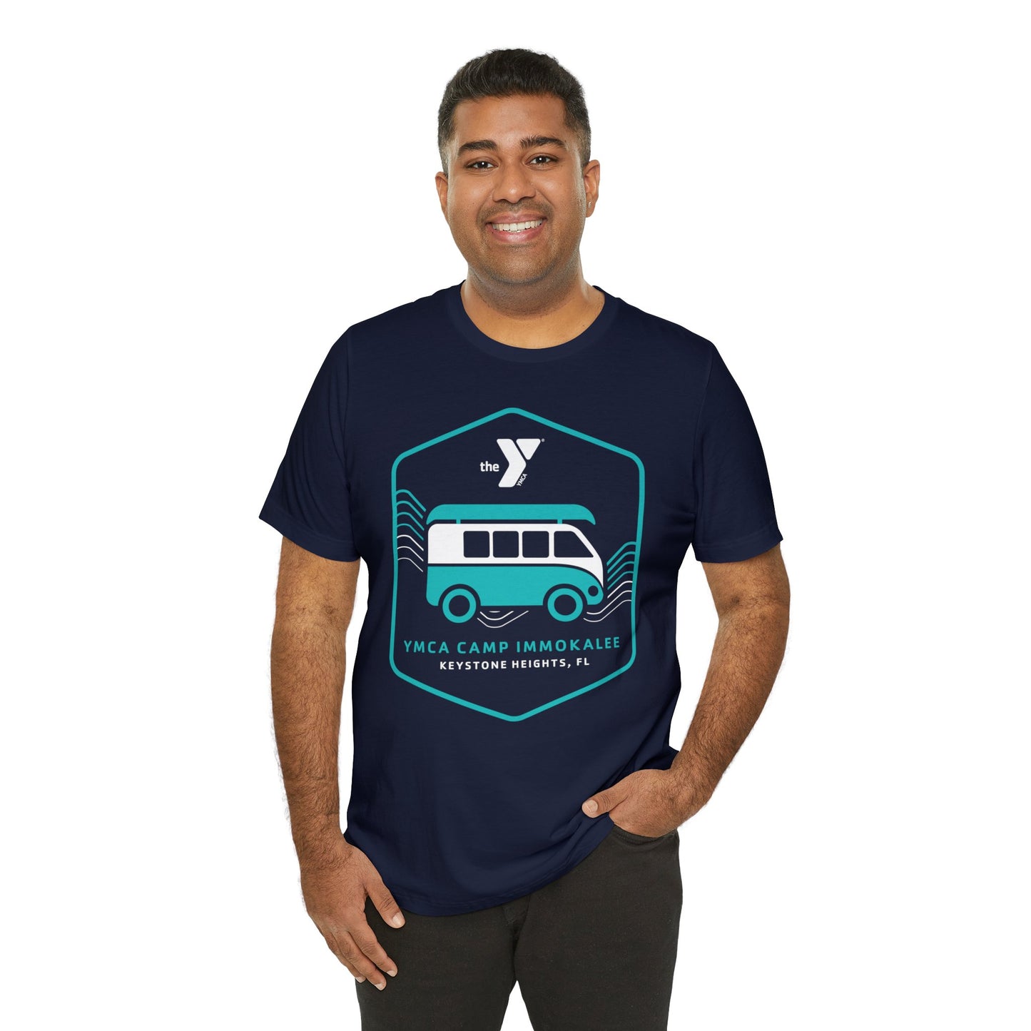 Camp Immokalee Turquoise Van Unisex Jersey Short Sleeve Tee