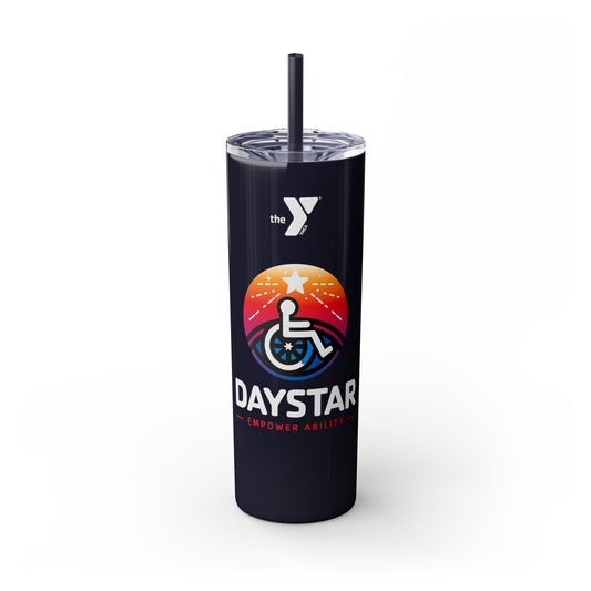 Daystar Skinny Tumbler with Straw, 20oz