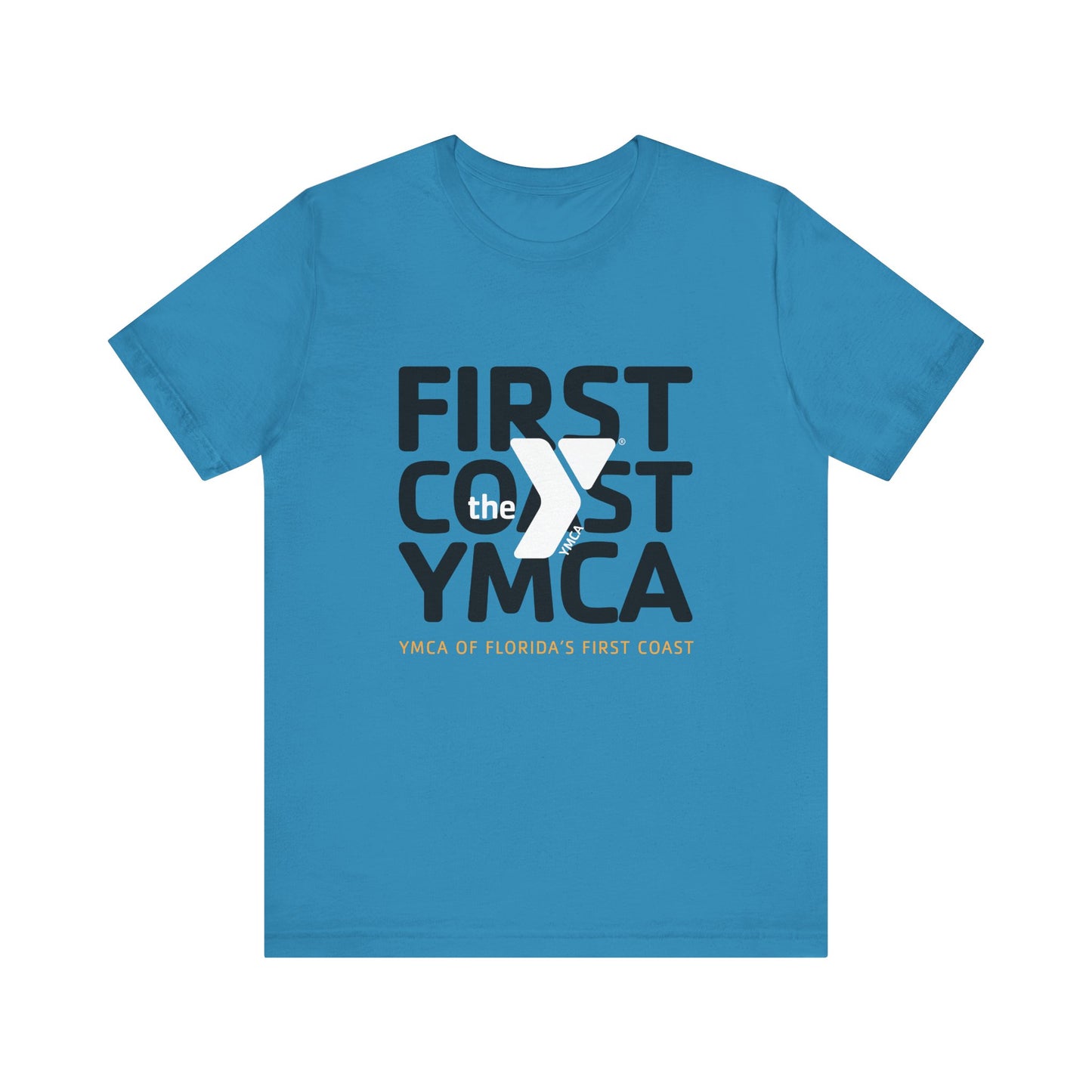 First Coast YMCA Stacked Teal Short Sleeve Tee