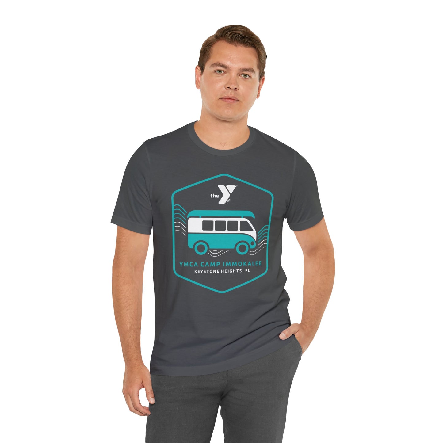 Camp Immokalee Turquoise Van Unisex Jersey Short Sleeve Tee