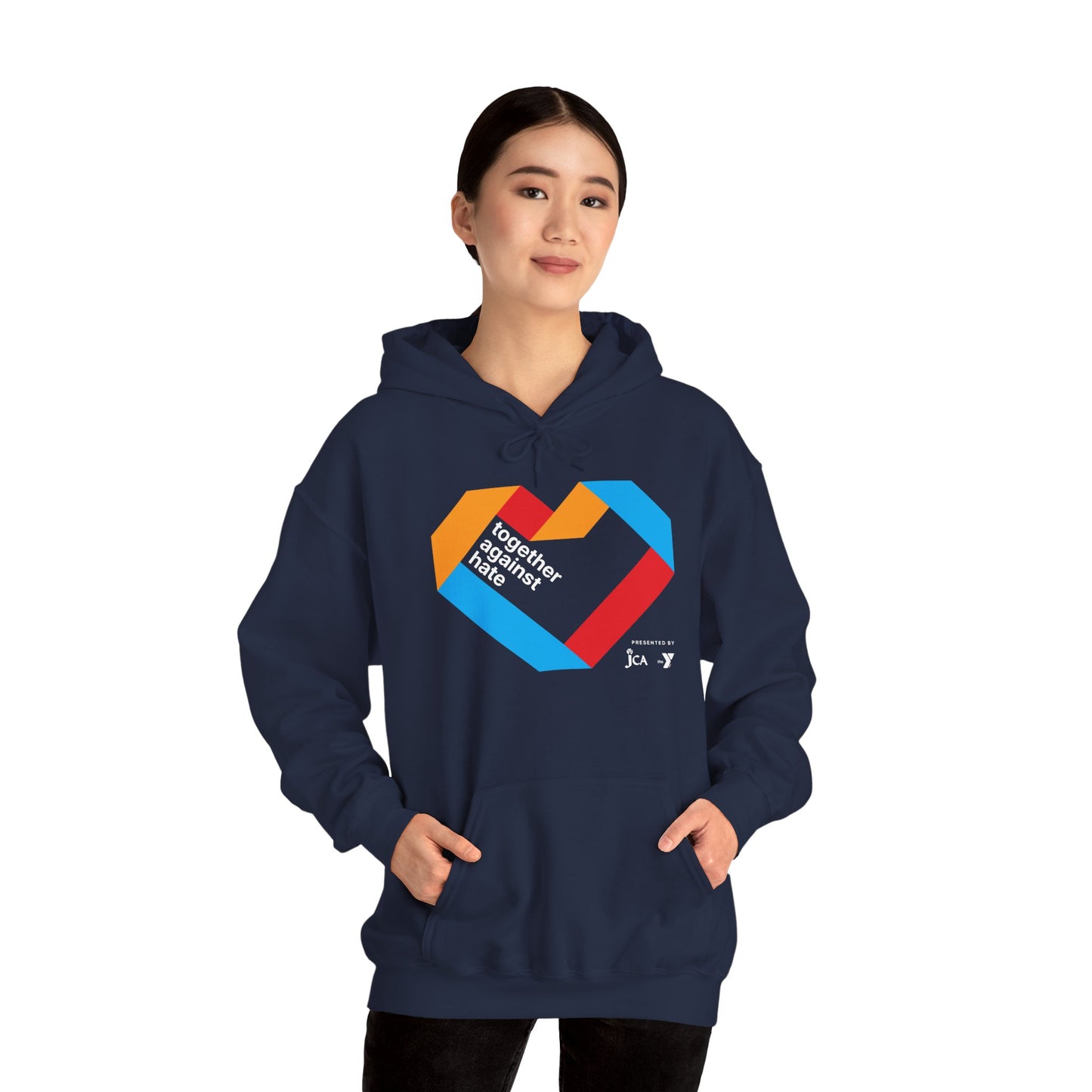 Together Against Hate Heart - Unisex Heavy Blend™ Hooded Sweatshirt